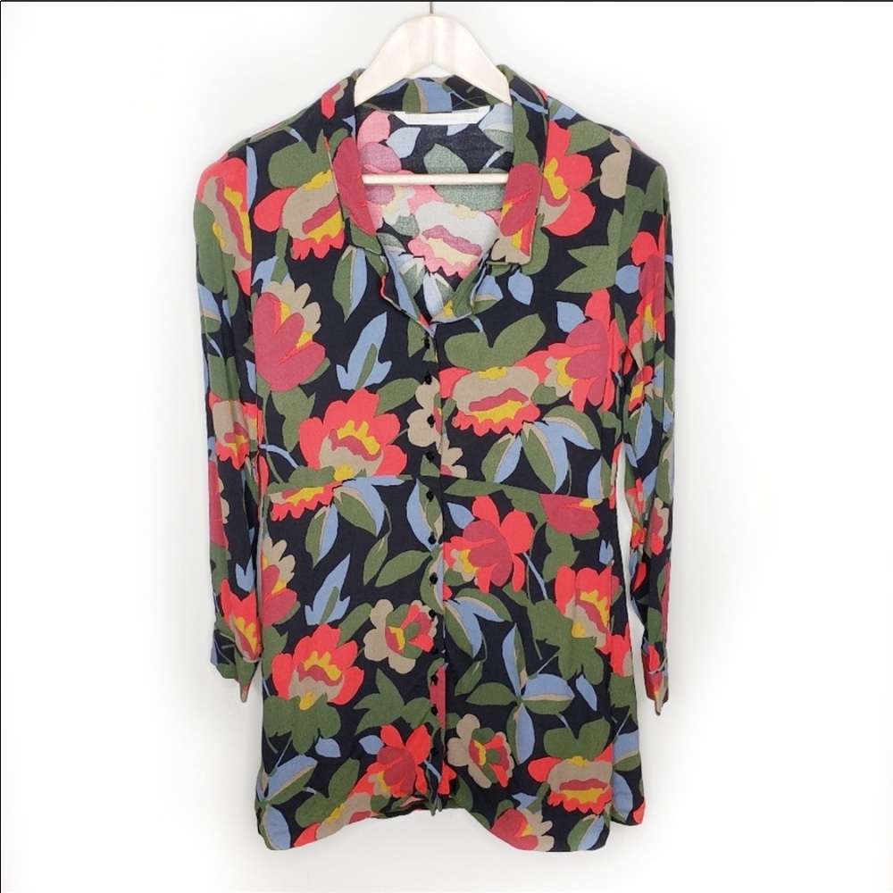 Zara Floral Shirt Dress